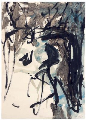 Aquarell Georg Baselitz "o. T. (Wald)"